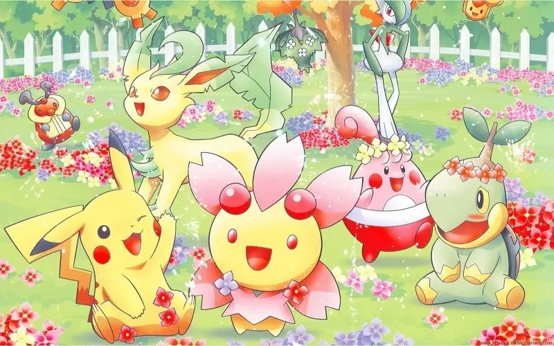 Chibi ảnh Pokemon cute trong khung cảnh lễ hội hoa Chibi ảnh Pokemon cute trong khung cảnh lễ hội hoa