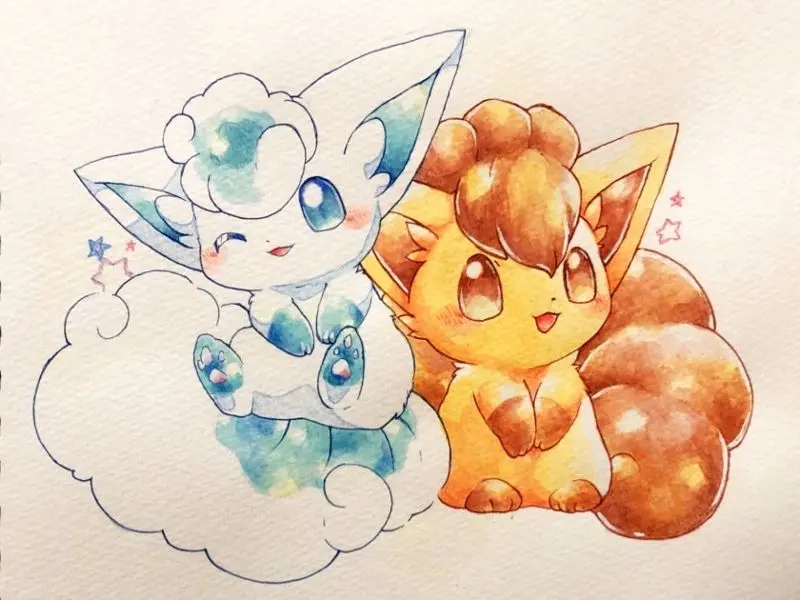 Chibi ảnh Pokemon cute trong khung cảnh đầy màu sắc Chibi ảnh Pokemon cute trong khung cảnh đầy màu sắc