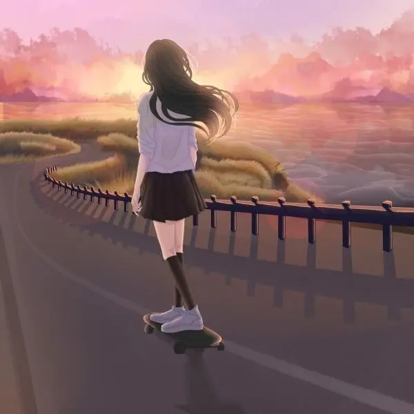 Avatar người ngồi bên bờ sông, gợi cảm giác thư thái.