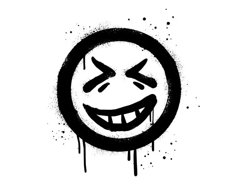Hình mặt cười trắng đen làm avatar hài hước, mang lại niềm vui cho mọi người.
