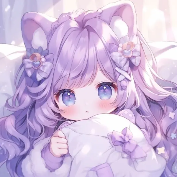Avatar màu tím cute, thể hiện sự dịu dàng và nữ tính trong phong cách. Avatar màu tím cute, thể hiện sự dịu dàng và nữ tính trong phong cách.