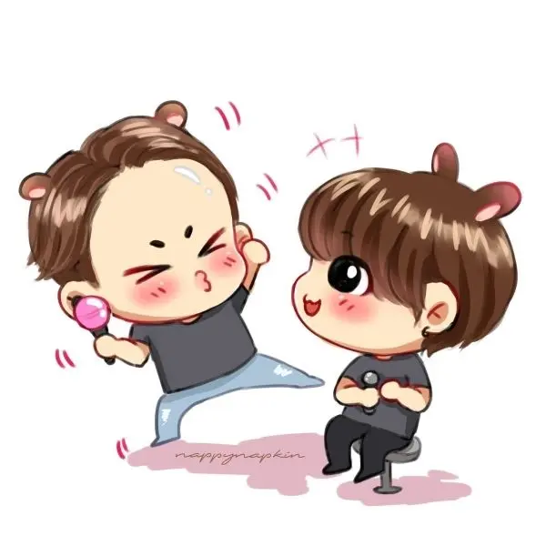 Ảnh chibi hài hước với biểu cảm chu môi Ảnh chibi hài hước với biểu cảm chu môi