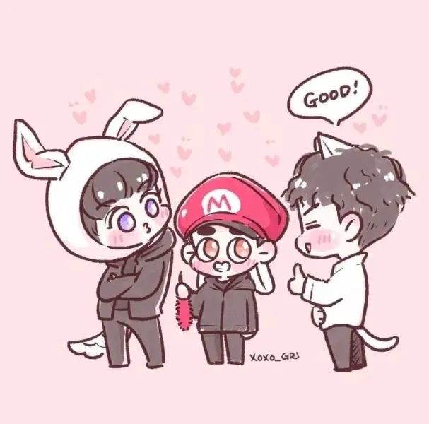 Ảnh chibi hài hước ngồi bên cạnh đống đồ chơi Ảnh chibi hài hước ngồi bên cạnh đống đồ chơi