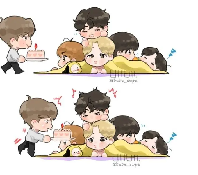 Ảnh chibi hài hước với đôi mắt trợn tròn Ảnh chibi hài hước với đôi mắt trợn tròn