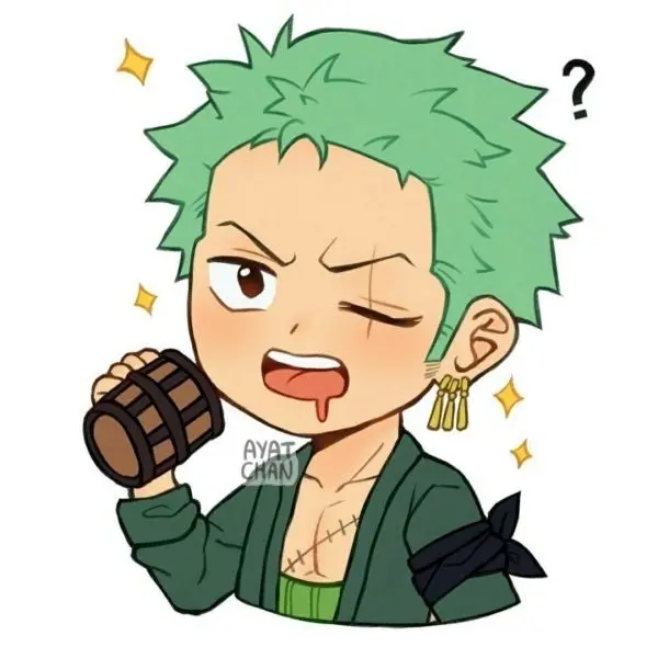 Ảnh Zoro chibi ngầu nhất với biểu cảm lạnh lùng