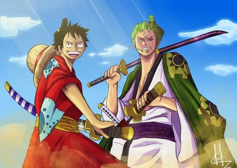 Ảnh Zoro chibi ngầu nhất trong tư thế cầm kiếm nghịch