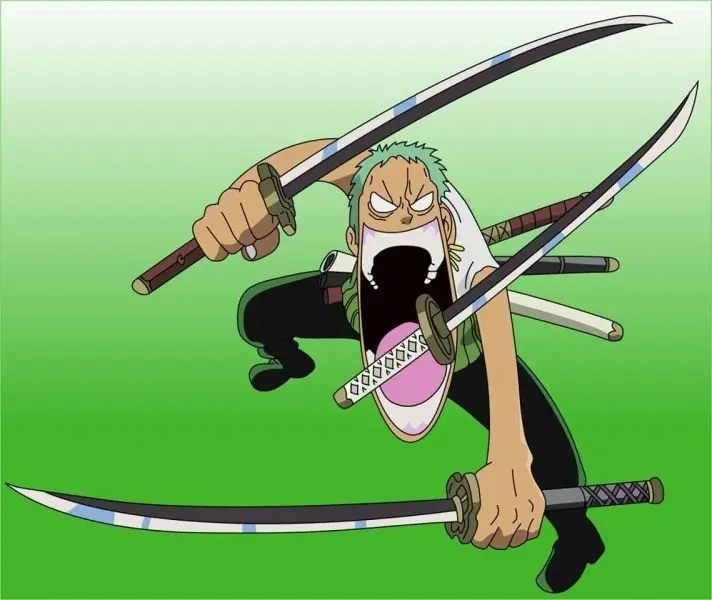 Ảnh Zoro chibi ngầu nhất trong ánh sáng mờ ảo