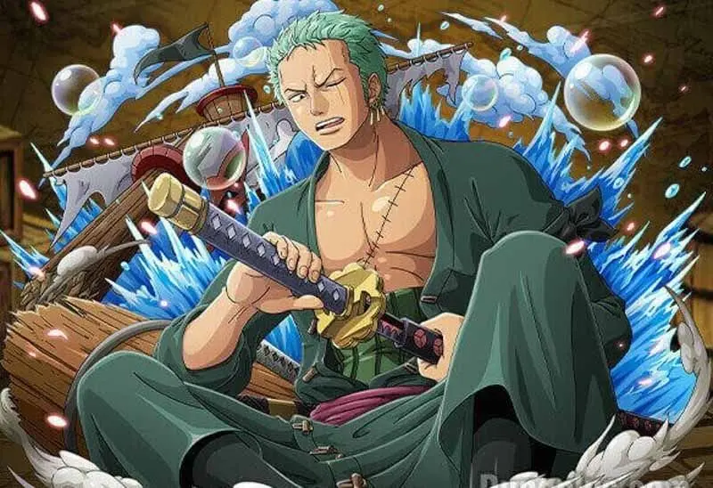 Ảnh Zoro chibi ngầu nhất đứng trước biển cả