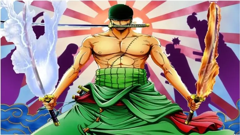 Ảnh Zoro chibi ngầu nhất trong cảnh đấu kiếm