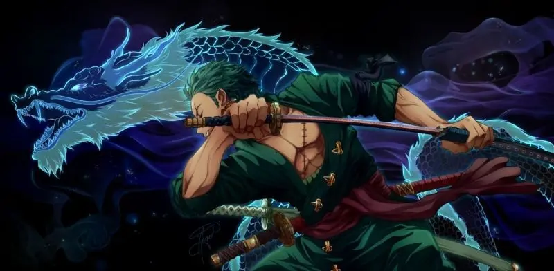 Ảnh Zoro chibi ngầu nhất với vẻ mặt tập trung