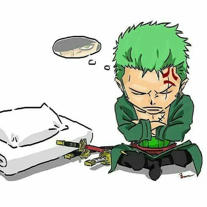 Ảnh Zoro chibi ngầu nhất với vết sẹo đặc trưng