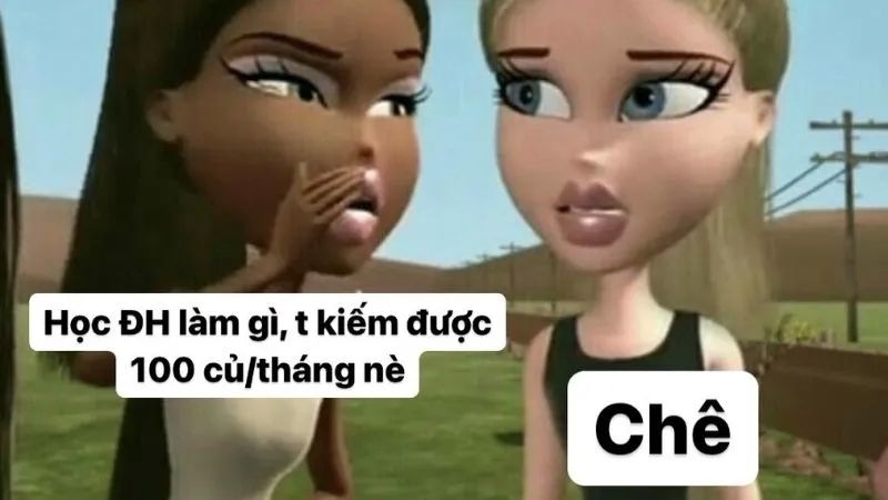 Meme chê đầy mỉa mai và dí dỏm