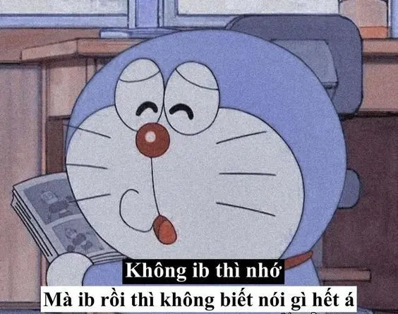 Meme Doraemon với nét mặt đáng yêu