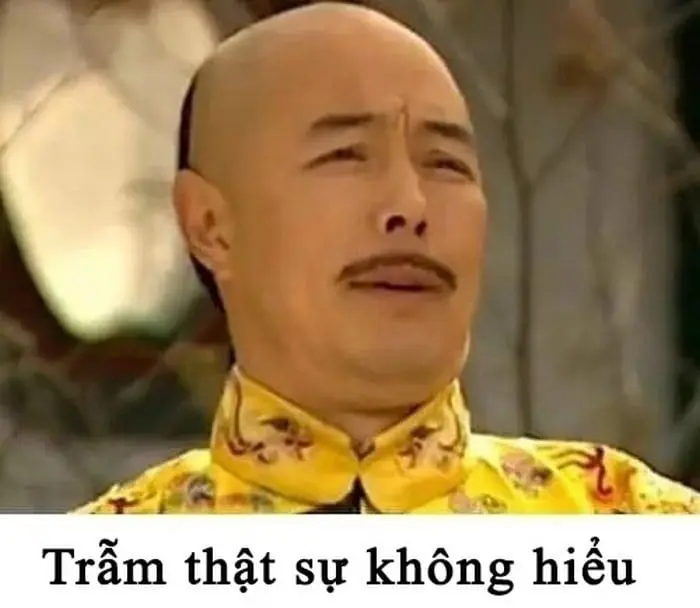 Meme không hiểu với nét mặt ngơ ngác