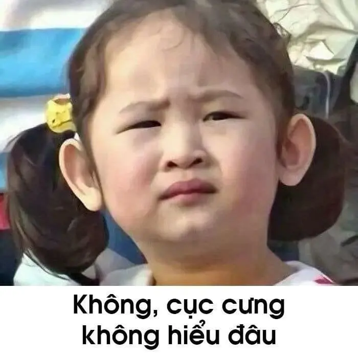Meme không hiểu trong khoảnh khắc lúng túng