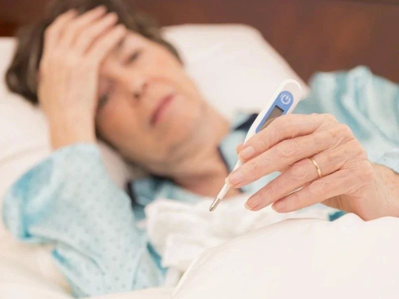 Hình ảnh người lớn sốt trong không gian yên tĩnh Hình ảnh người lớn sốt trong không gian yên tĩnh