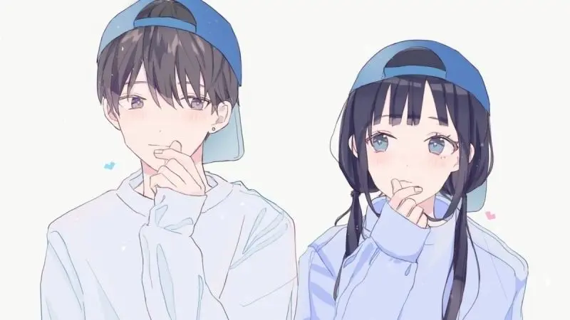 Tình yêu tràn đầy sức sống của cặp đôi anime trong bức tranh sống động