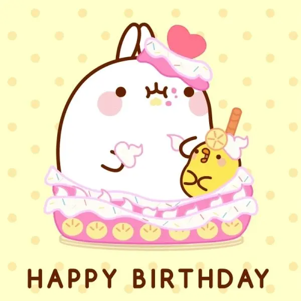 Ảnh chúc mừng sinh nhật cute với lời chúc ngắn gọn