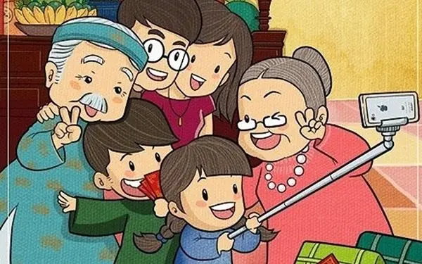 Hình ảnh gia đình hạnh phúc hoạt hình chibi dễ thương Hình ảnh gia đình hạnh phúc hoạt hình chibi dễ thương