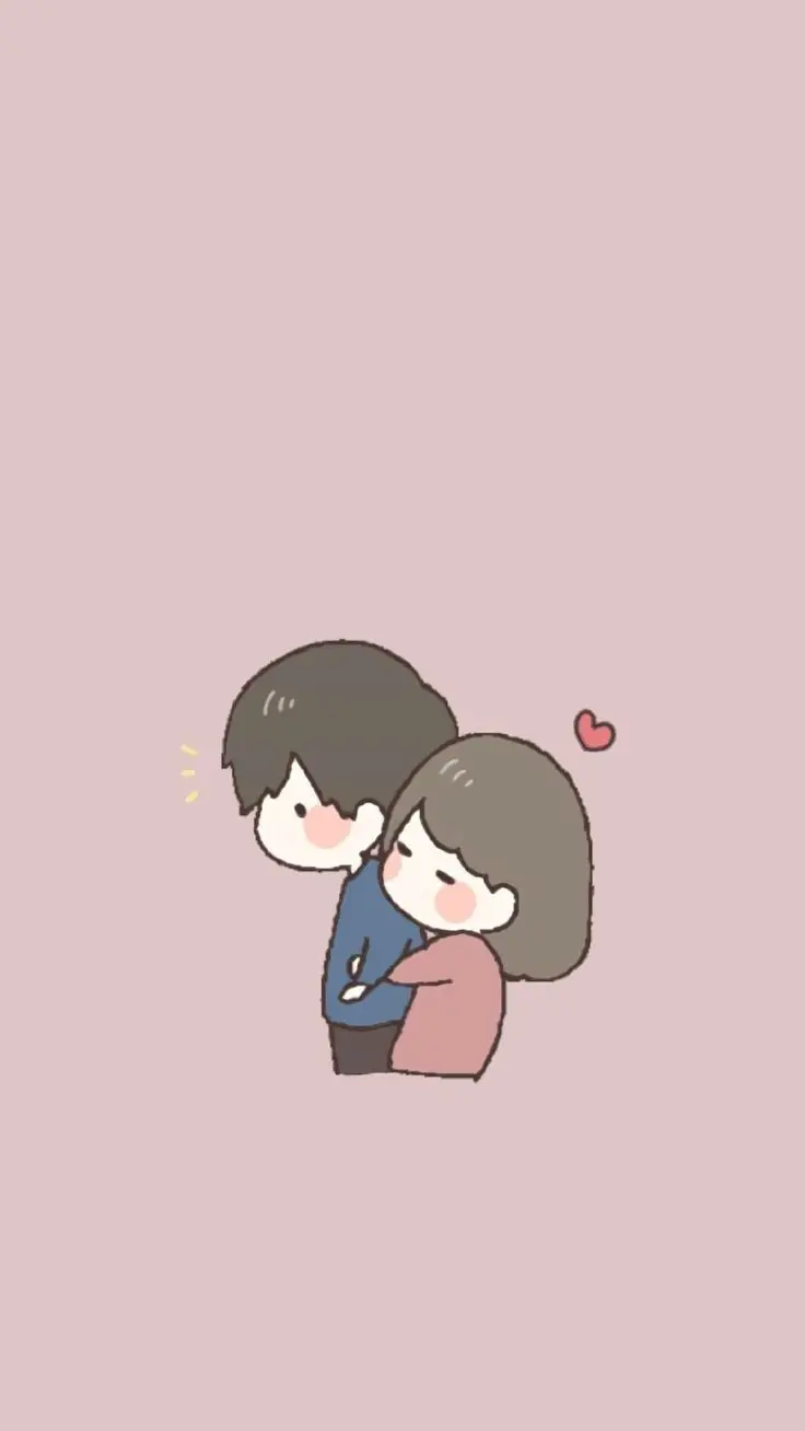 Ảnh ôm nhau hoạt hình cute với biểu cảm đáng yêu Ảnh ôm nhau hoạt hình cute với biểu cảm đáng yêu