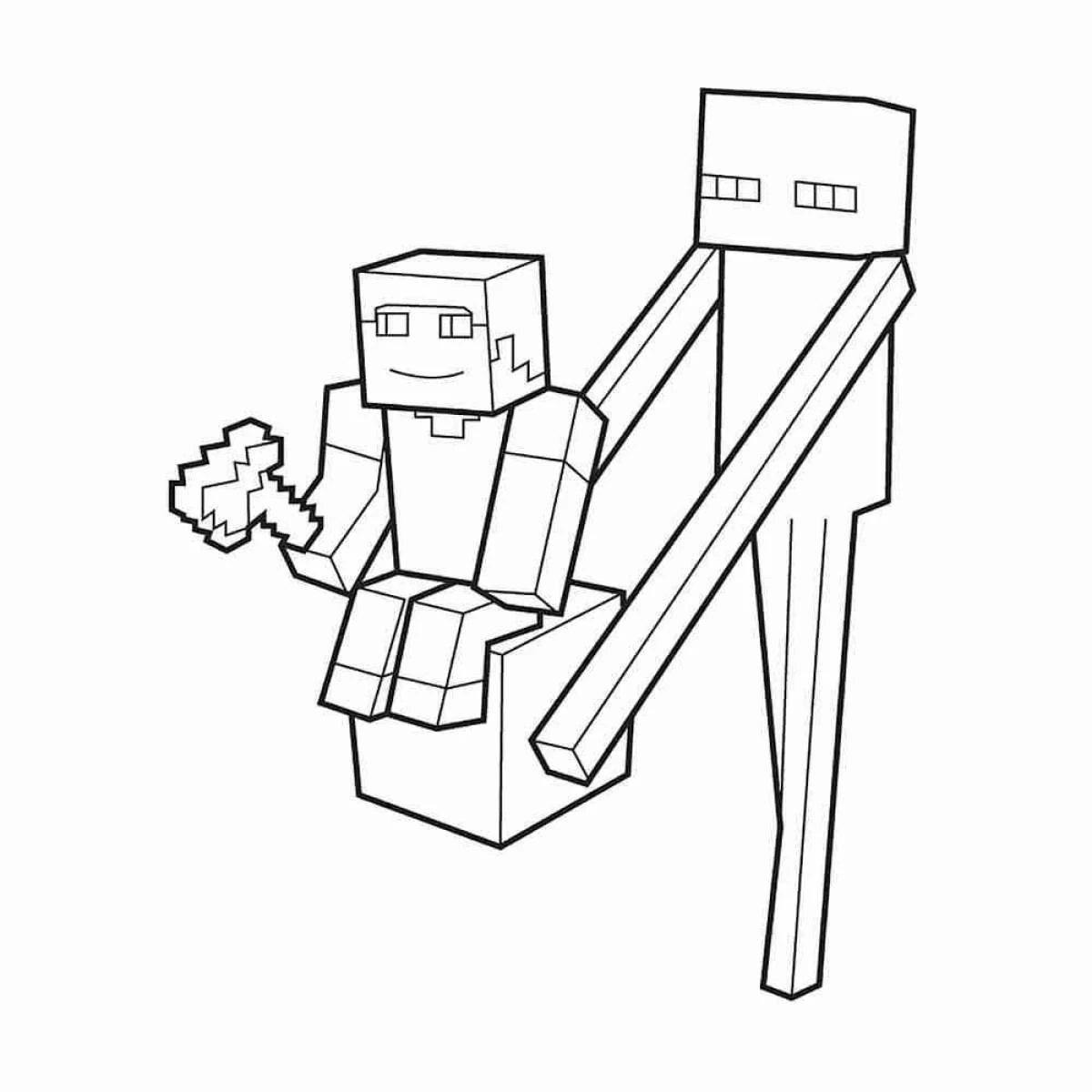 Tranh tô màu Minecraft sáng tạo, kích thích trí tưởng tượng của bé. Tranh tô màu Minecraft sáng tạo, kích thích trí tưởng tượng của bé.