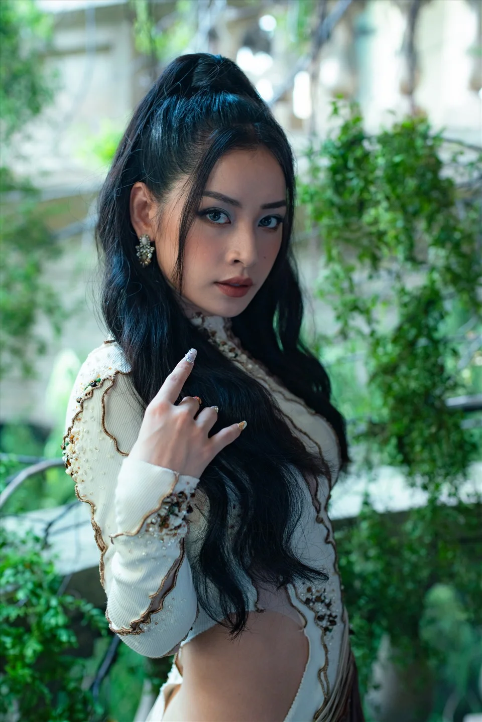 Chi Pu tại buổi họp báo Chi Pu tại buổi họp báo