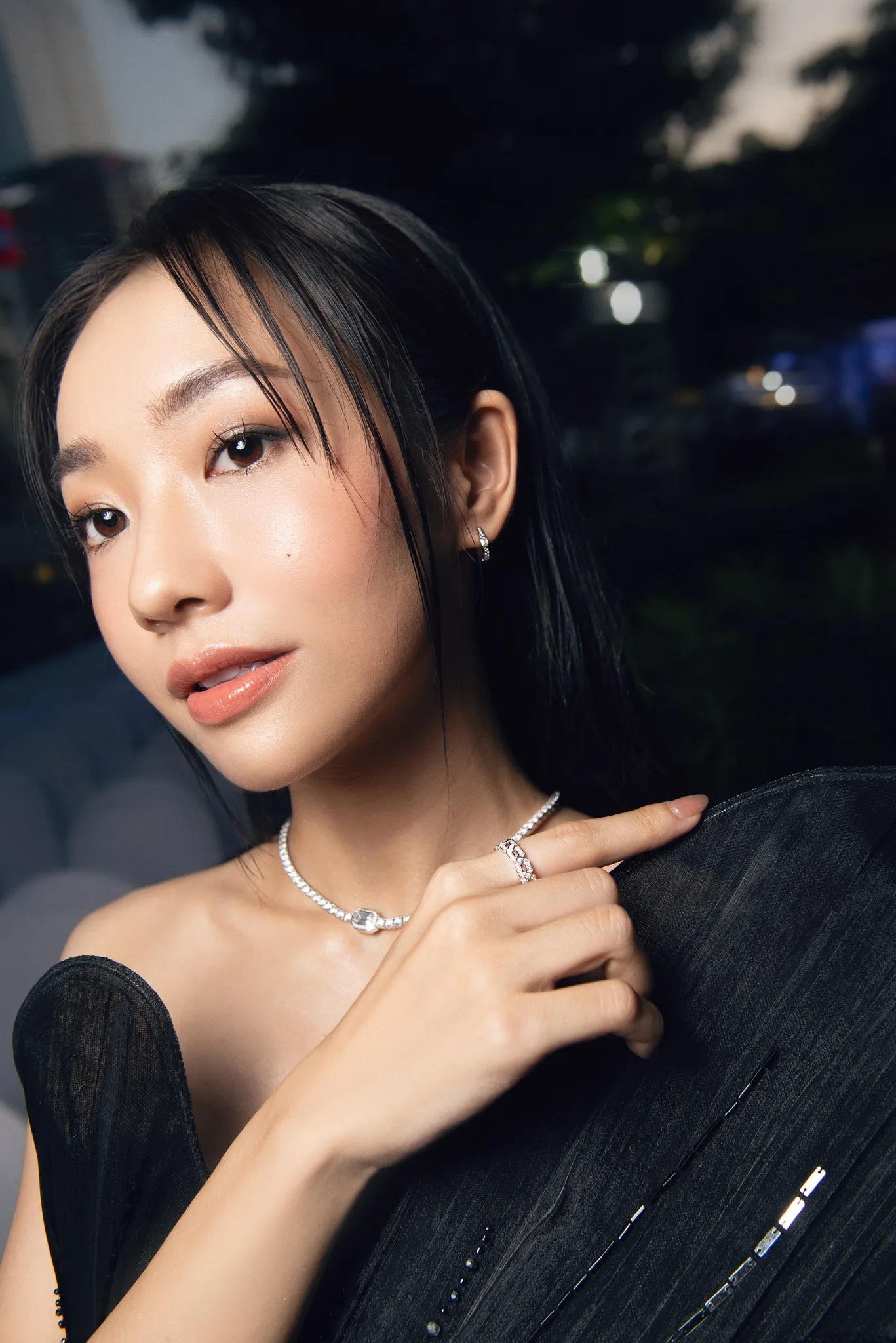 Hoàng Hà nổi bật với nụ cười quyến rũ Hoàng Hà nổi bật với nụ cười quyến rũ