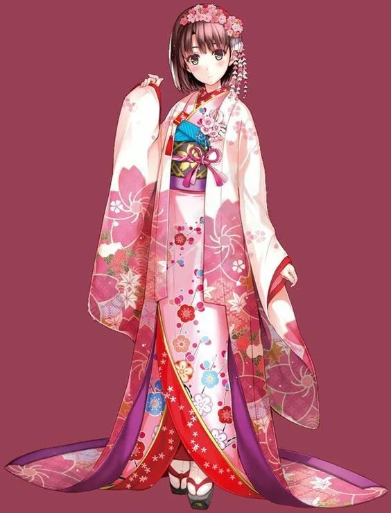 Ảnh anime con gái cute với nụ cười ngọt ngào khó quên.