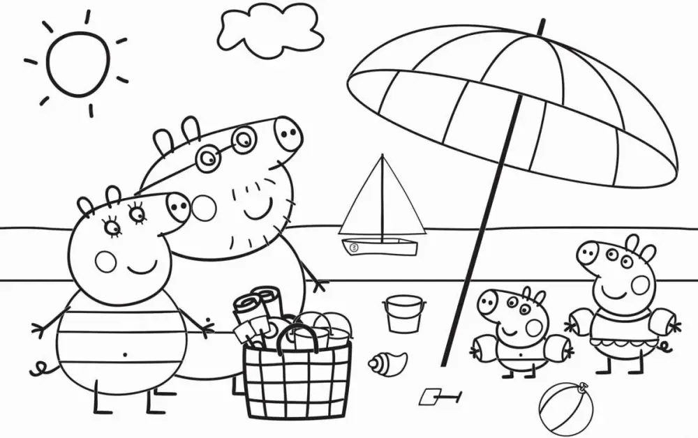 Tranh tô màu heo Peppa dễ thương, giúp trẻ học cách phối màu qua từng nét vẽ. Tranh tô màu heo Peppa dễ thương, giúp trẻ học cách phối màu qua từng nét vẽ.