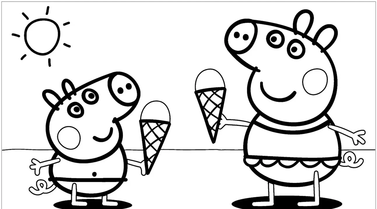 Bé yêu sẽ thích mê tranh tô màu heo Peppa đẹp mắt và đáng yêu. Bé yêu sẽ thích mê tranh tô màu heo Peppa đẹp mắt và đáng yêu.