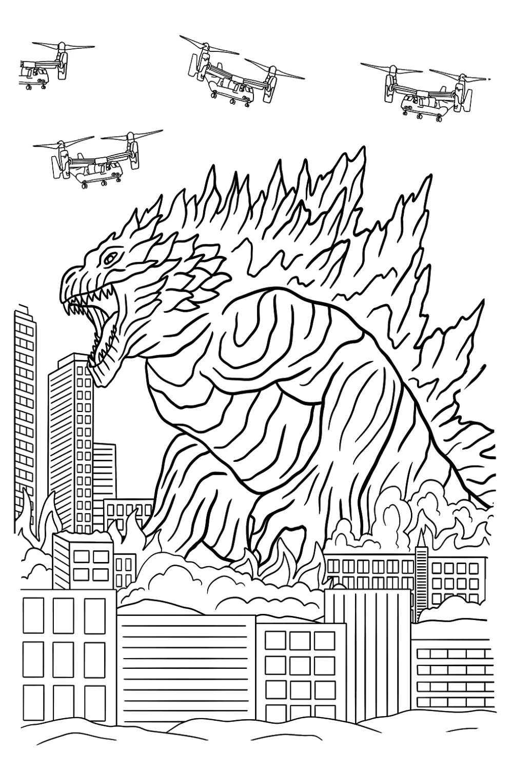 Tranh tô màu Godzilla hoành tráng, giúp bé yêu khám phá thế giới siêu thực. Tranh tô màu Godzilla hoành tráng, giúp bé yêu khám phá thế giới siêu thực.