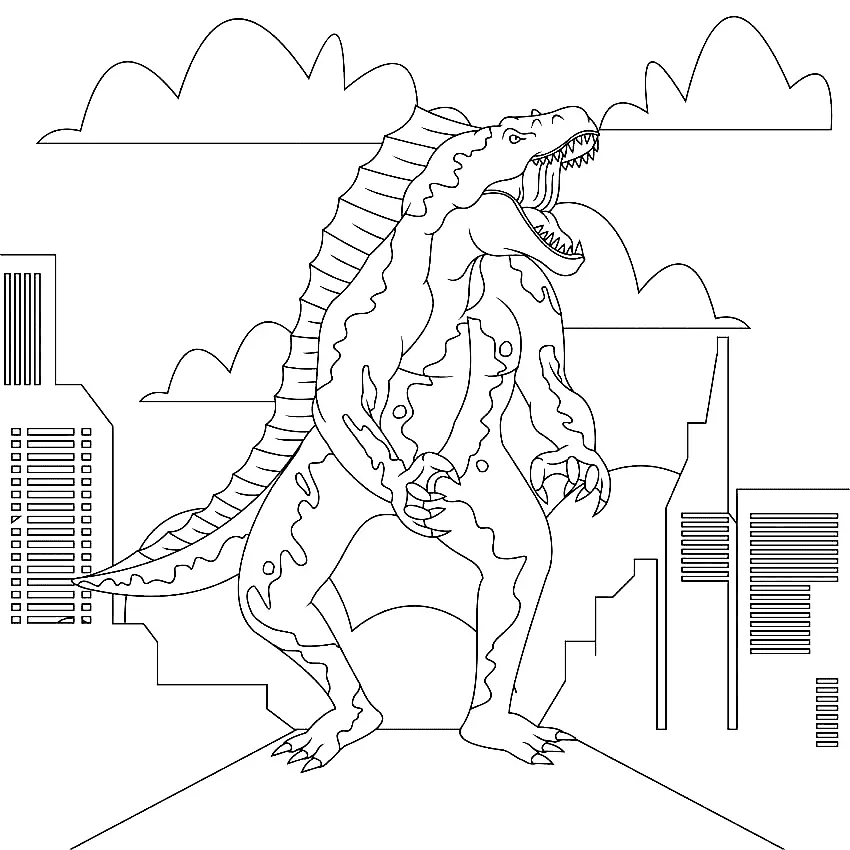 Tranh tô màu Godzilla ngầu đỉnh, kích thích khả năng sáng tạo của trẻ nhỏ. Tranh tô màu Godzilla ngầu đỉnh, kích thích khả năng sáng tạo của trẻ nhỏ.