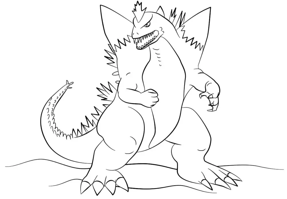 Tranh tô màu Godzilla đẹp mắt, giúp trẻ học cách phối màu qua từng chi tiết. Tranh tô màu Godzilla đẹp mắt, giúp trẻ học cách phối màu qua từng chi tiết.