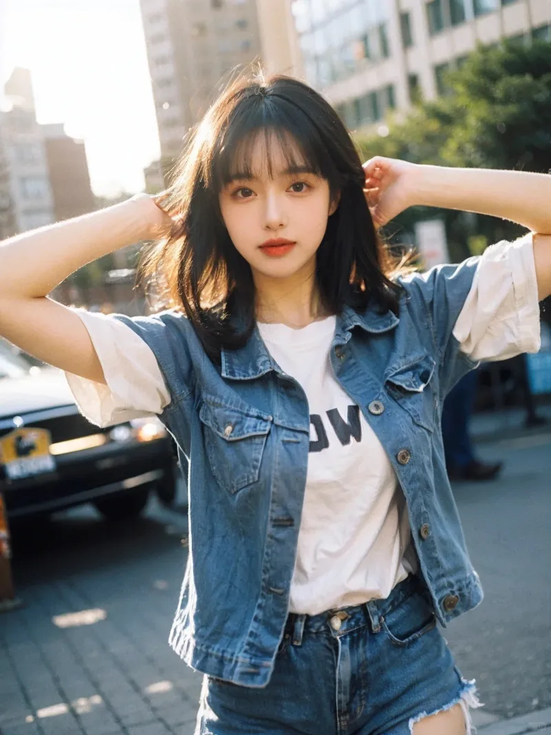 Phong cách phóng khoáng của gái trung ngầu trong trang phục jeans Phong cách phóng khoáng của gái trung ngầu trong trang phục jeans