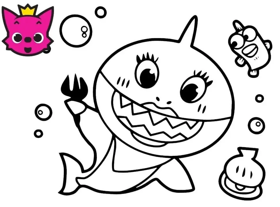 Bộ 100+ tranh tô màu baby shark giúp bé thỏa sức sáng tạo 59