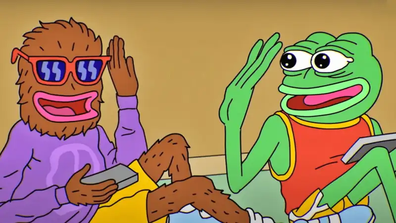Pepe meme hài hước với bạn bè