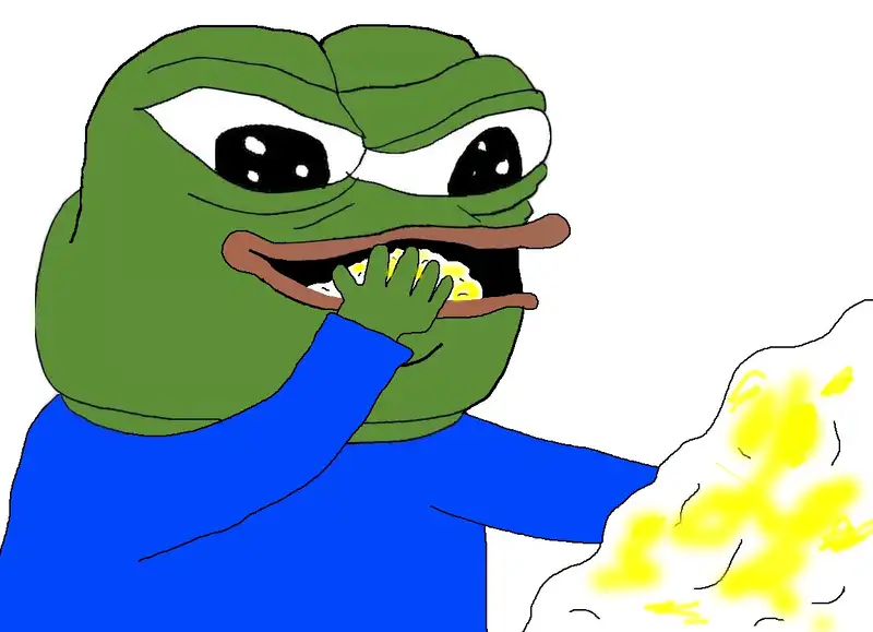 Pepe meme ăn uống hài hước và thú vị