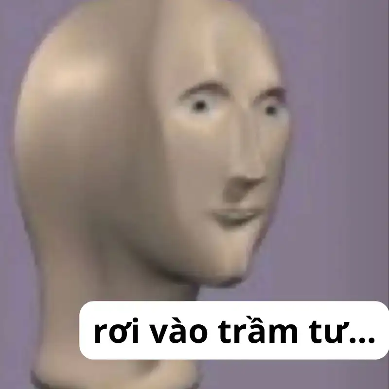 Meme suy rơi vào trầm tư hài hước