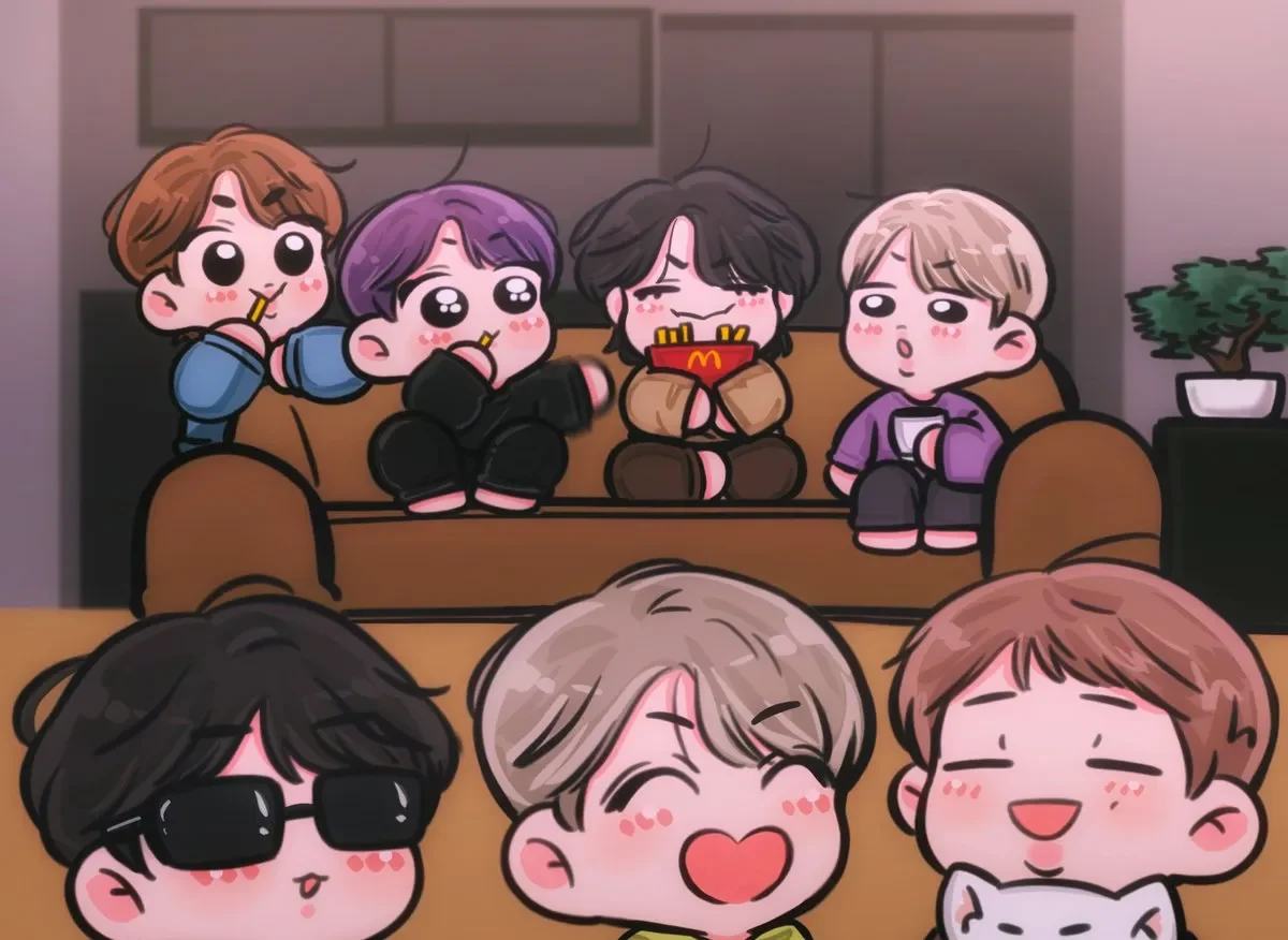 Tải ngay ảnh BTS chibi của RM, trưởng nhóm thông minh và tài năng!