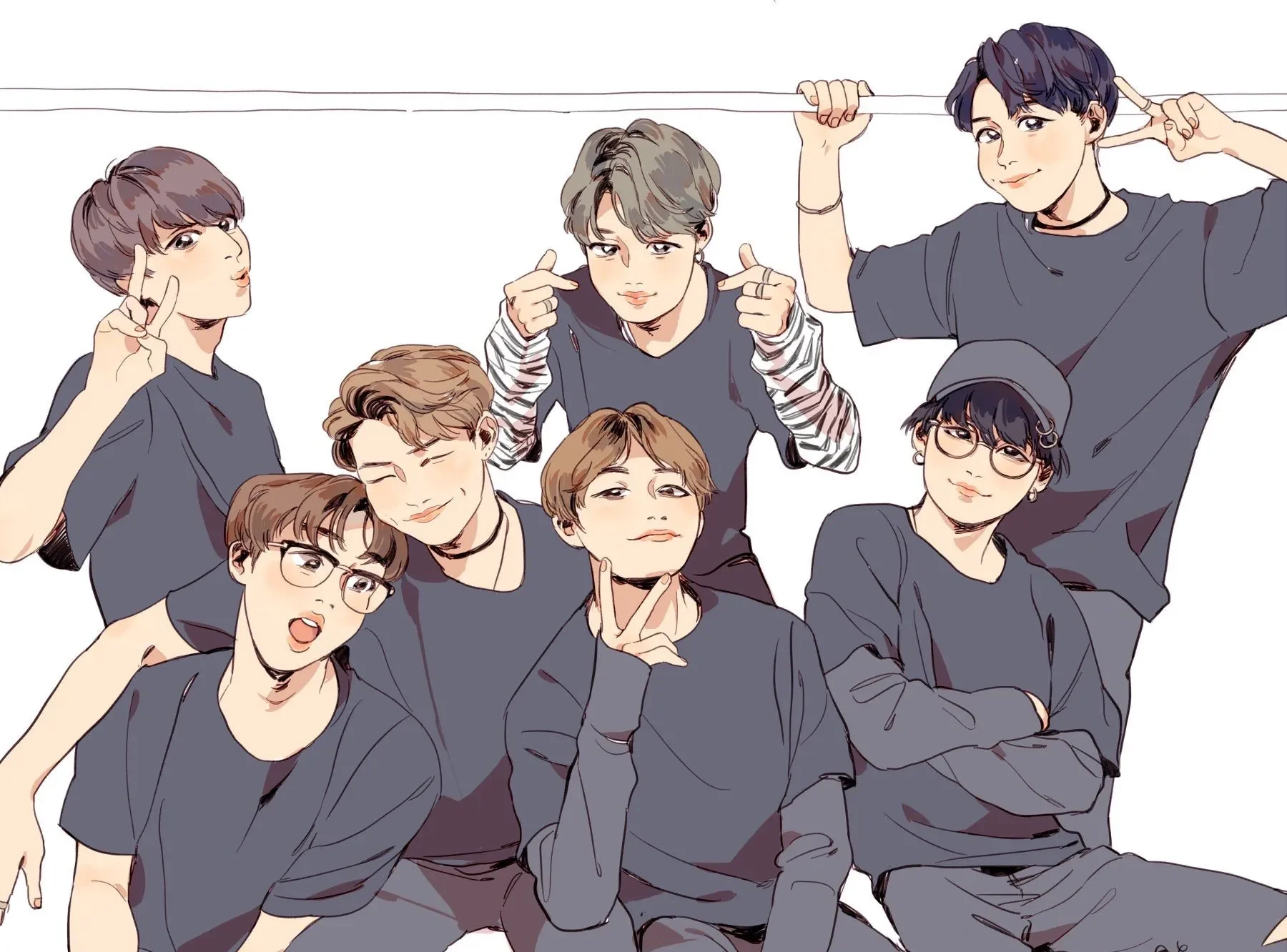 Bộ ảnh BTS chibi dành riêng cho những khoảnh khắc fan meeting.