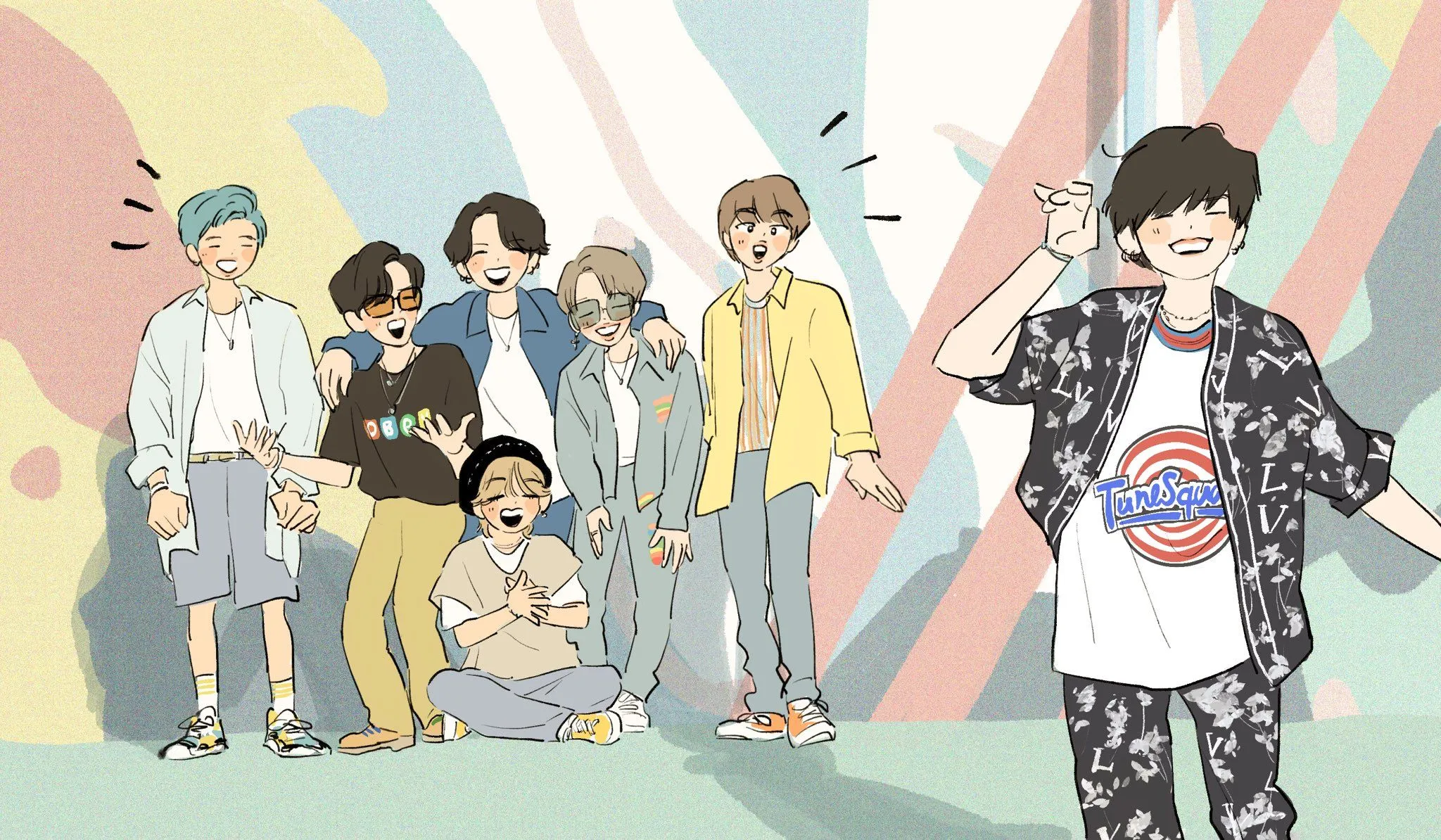 Suga phiên bản chibi, ngầu nhưng không kém phần dễ thương.