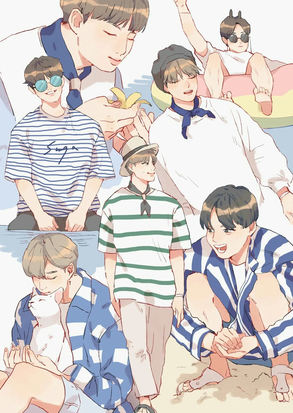 Tải ngay ảnh BTS chibi của J-Hope, đáng yêu và hài hước.