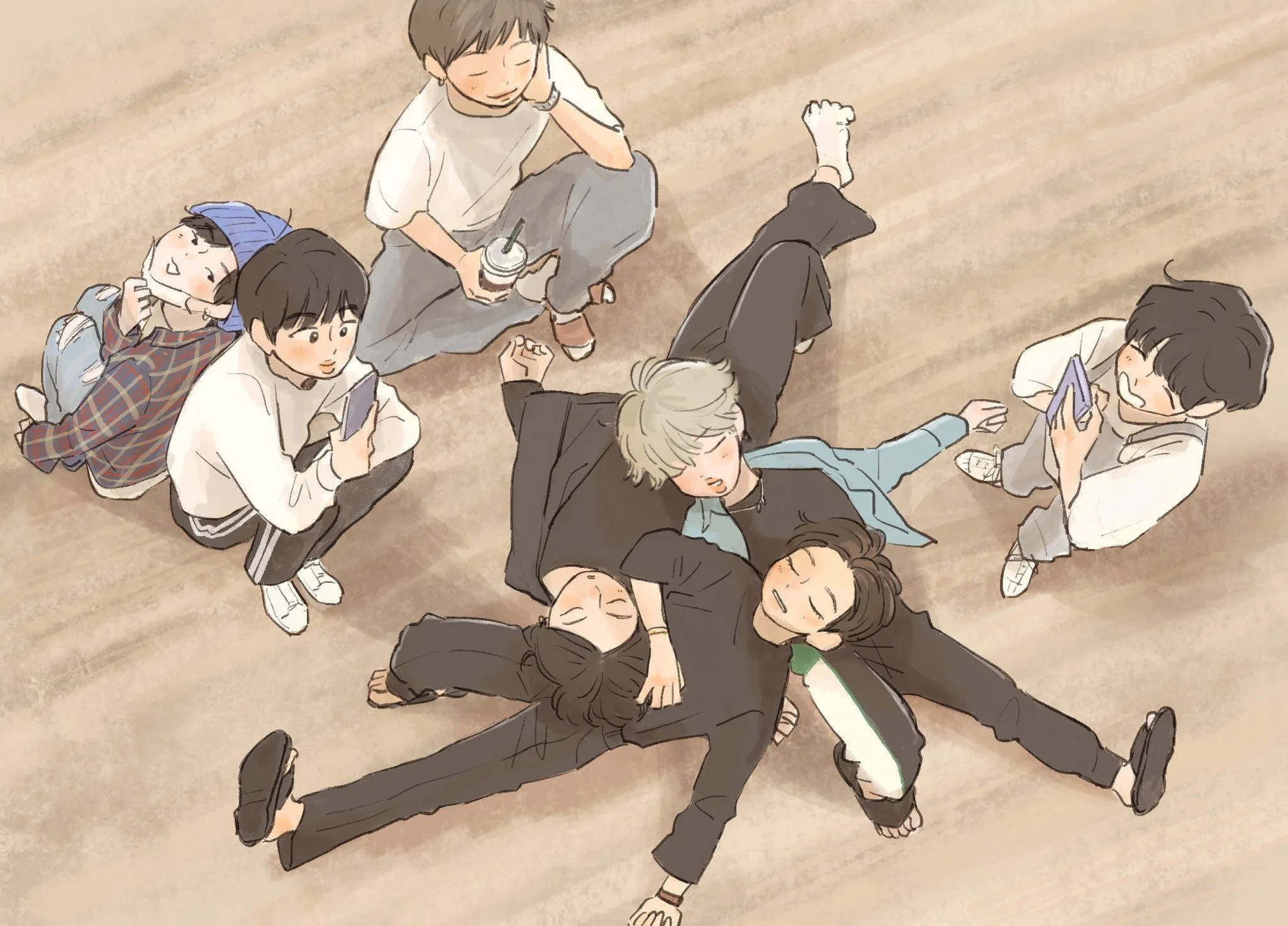 Bộ ảnh BTS chibi của J-Hope trong trang phục sặc sỡ.