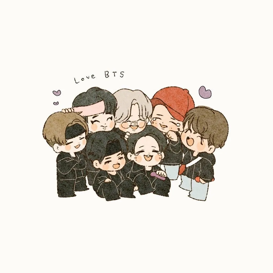 J-Hope phiên bản chibi, tràn đầy năng lượng tích cực.