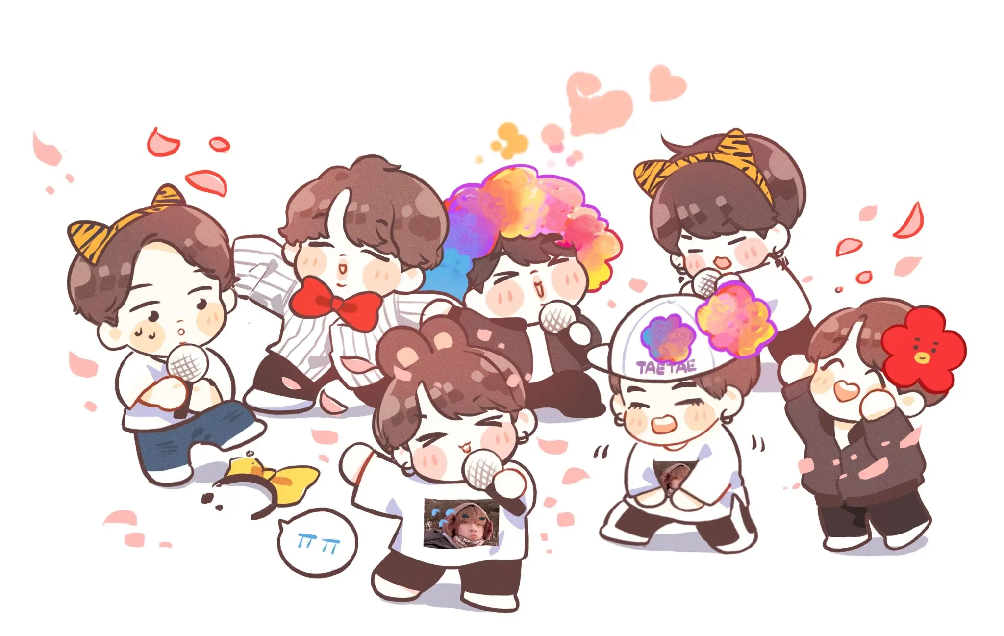V phiên bản chibi cực điển trai và siêu dễ thương.