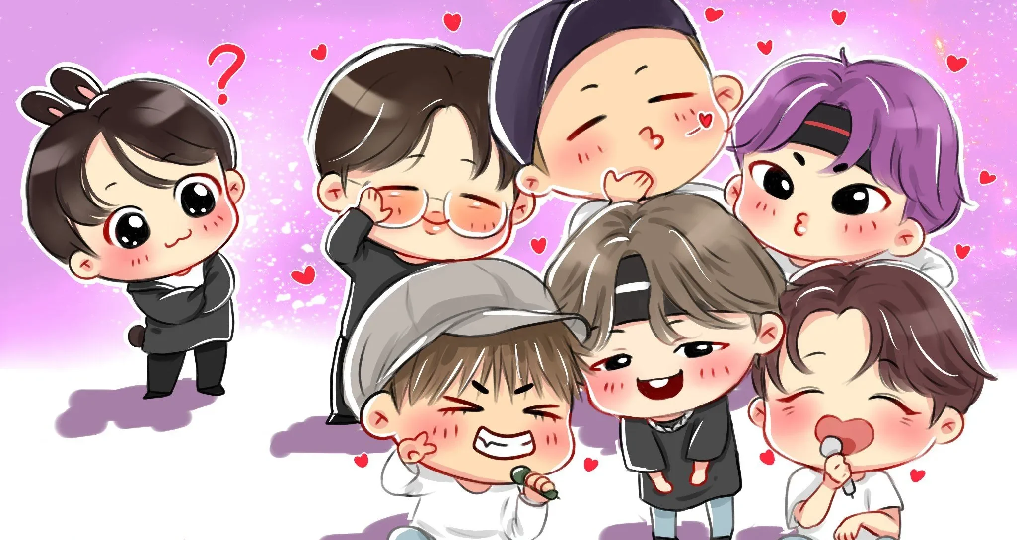 Ảnh BTS chibi đẹp mắt, phù hợp làm avatar độc đáo.