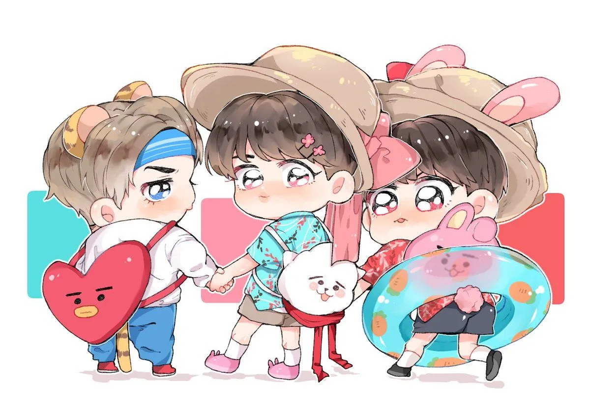 Lưu ngay ảnh BTS chibi siêu ngộ nghĩnh cho bộ sưu tập.