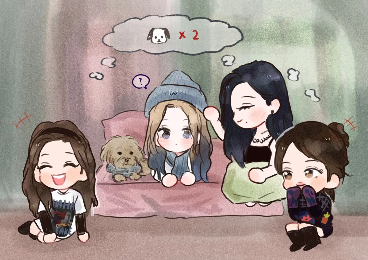 Blackpink chibi với nét vẽ sinh động và đậm chất thần tượng. Blackpink chibi với nét vẽ sinh động và đậm chất thần tượng.