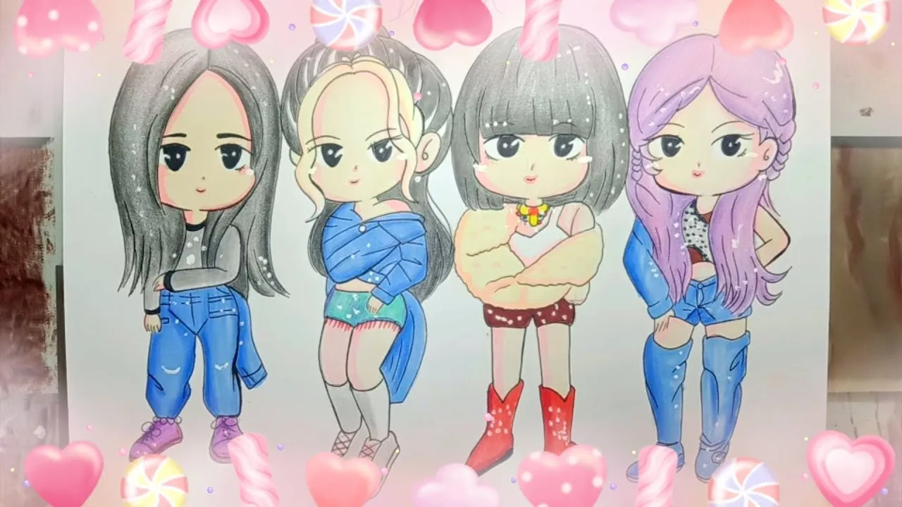 Blackpink phiên bản chibi, đáng yêu và ngập tràn sắc màu. Blackpink phiên bản chibi, đáng yêu và ngập tràn sắc màu.