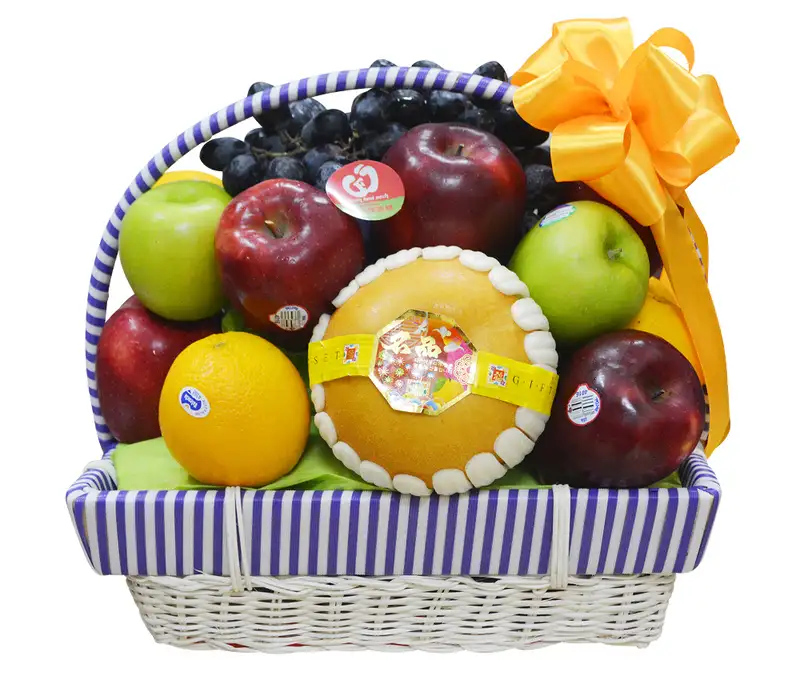 Sự phong phú của giỏ hoa quả tặng với nhiều loại trái cây Sự phong phú của giỏ hoa quả tặng với nhiều loại trái cây